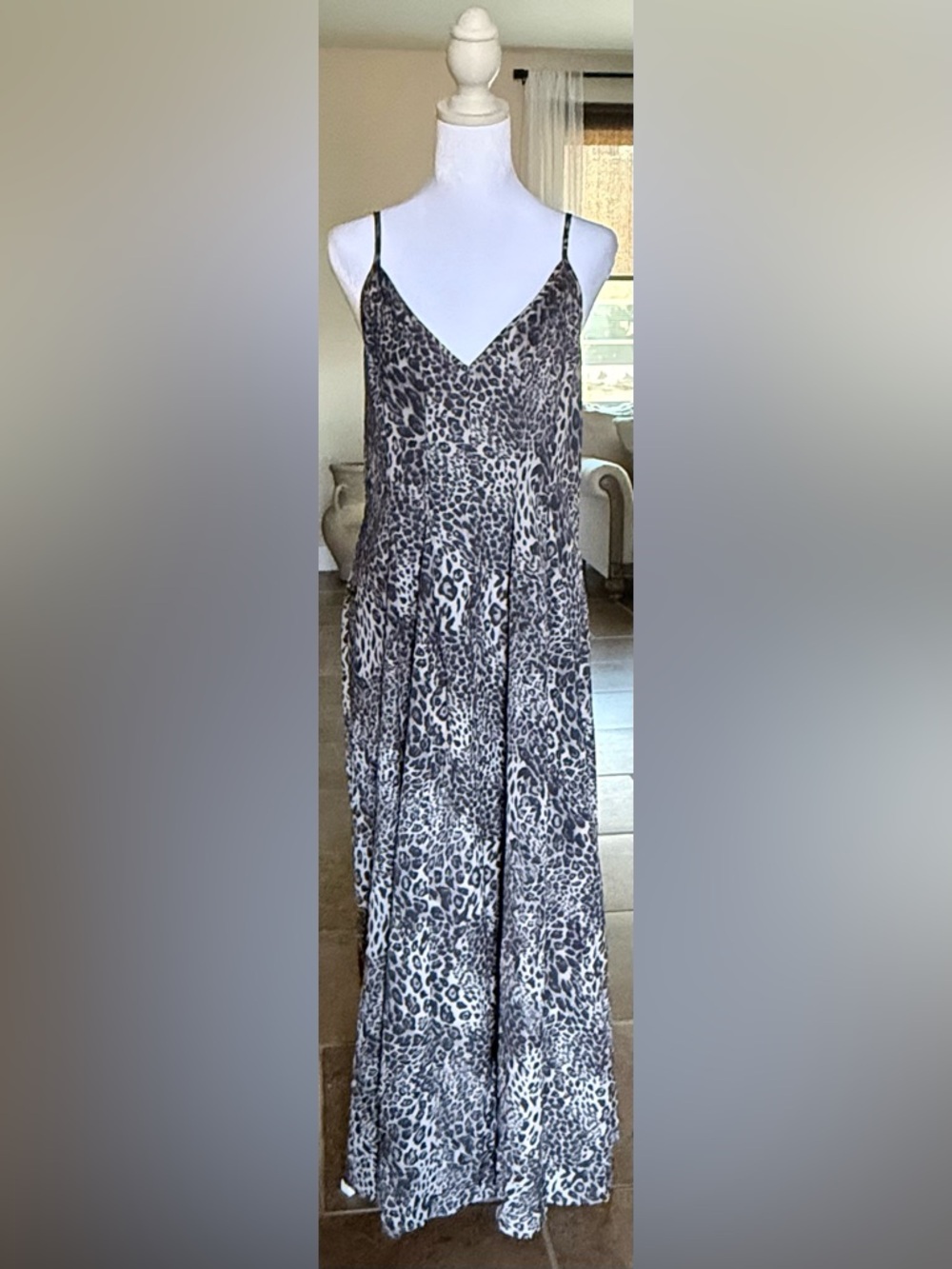 Shein Allover Print Sexy Sleeveless Dress Size M